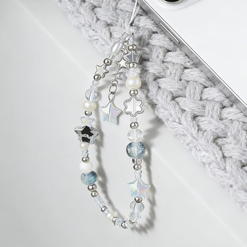 Cute Beaded Camera Wrist Strap for Phone, Digital Camera Charm Lanyard, Pearl Beaded Chain for Bag Keychain Gift - Image 4