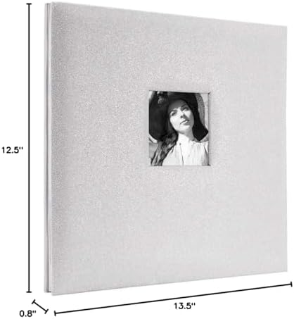 MCS Expandable Glitterscrapbook Album, 12x12, Off White - Image 2