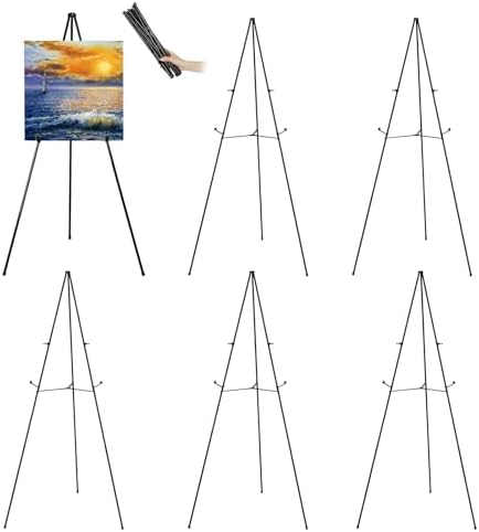 JIUYE 6Pack 63in Easel Stand for Signs,Instant Floor Display Easels by JIUYE