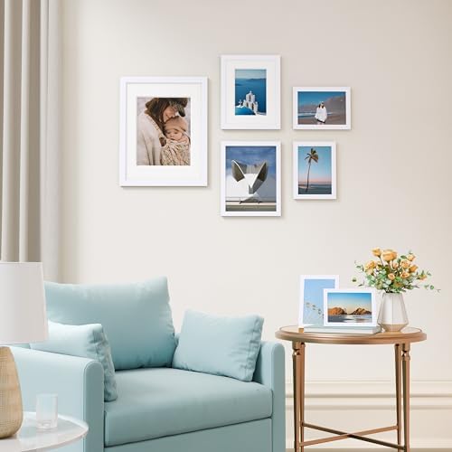 Vittanly 7 Pack Picture Frames Collage Wall Decor, White - Image 2