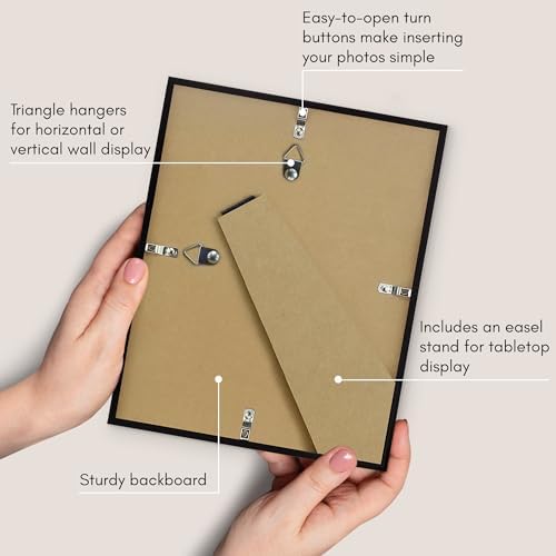 Americanflat 8x10 Picture Frame 2-Pack - Slim Molding - Black - Image 6