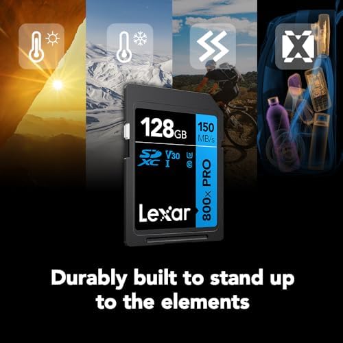 Lexar 128GB 800x PRO SD Memory Card, 150MB/s Read, 4K, V30, U3, UHS-I - Image 6
