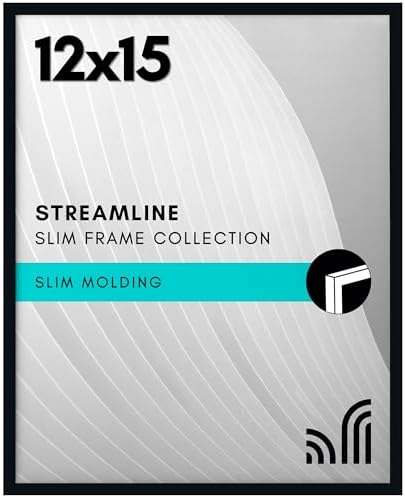 Americanflat 12x15 Picture Frame - Slim Molding - Black by Americanflat