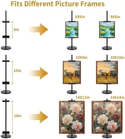 Adjustable Tabletop Easel Stand for Picture Frames, Picture Easels for Display, Gold Easel, Picture Frame Stand, Adjustable Art Easel.(18inch,Black) - Image 3