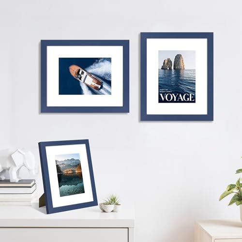 8x10 Picture Frame Set of 4 with Real Glass, Wall & Tabletop Display - Image 2