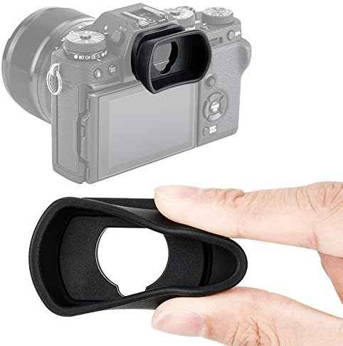 JJC KIWIFOTOS Ergonomic Long Camera Eyecup for Fuji GFX100 GFX-50S X-T1 X-T2 X-T3 X-T4 X-H1, Eye Cup Eye Piece viewfinder, Compatible with Fujifilm GFX 100 GFX50S XT1 XT2 XT3 XH1 Soft Silicone by Fotasy