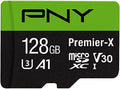 PNY 128GB Premier-X C10 U3 V30 A1 microSDXC Flash Memory Card, UHS-I by PNY