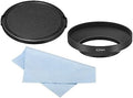 PATIKIL 62mm Lens Hood, Wide Angle Matte Surface Anti-Reflective Inside Hood with Cap and Cleaning Cloth for Camera Lens, Black for Nikon, for Fujifilm, for Pentax, for Leica by PATIKIL