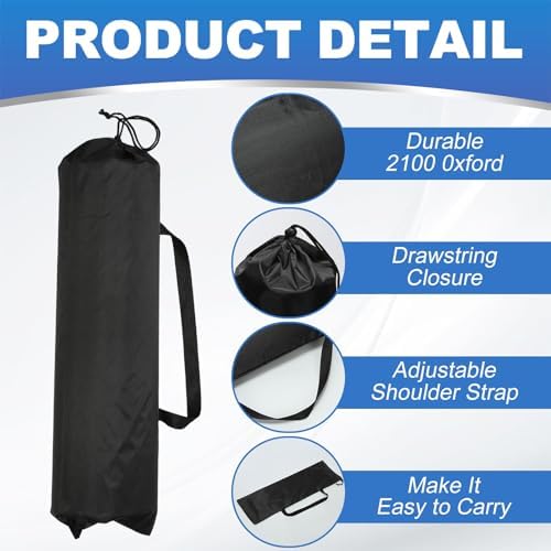 PATIKIL 29 x 4 Inch Tripod Carrying Case, 2 Pack Camera Tripod Carrying Bags Oxford Cloth Padded Bag for Camera Gear Mic Light Stand Sheet Music Photography Accessories, Black - Image 4