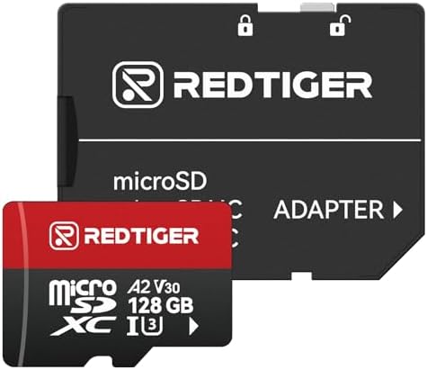 REDTIGER High Speed 128GB Micro SD Card with Adapter, microSDXC UHS-I Class 10, U3, V30 A2, Support for Dash Cam and 4K Video Recording, Compatible with F7NP-V07&F9&F7NT-V04&F17&VP20&A4&F17PLUS - Image 2