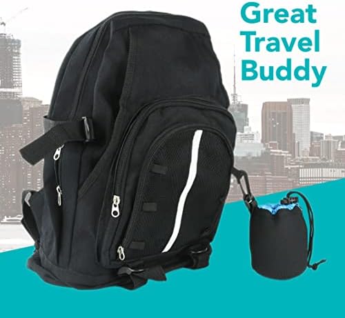 Foto&Tech 5mm Extra Thick Neoprene Lens Bag Pouch with Adjustable Drawstring and Swivel Clip Compatible with DSLR SLR Camera Lenses (Small) - Image 3