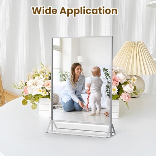 8X10 Sliver Picture Frames Double-Sided Acrylic Sign Holder-3 Pack - Image 5