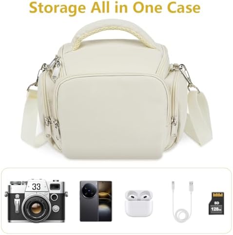 Ainiv DSLR Camera Bag, Large Waterproof Anti-Shock SLR Camera Case, Beige - Image 6