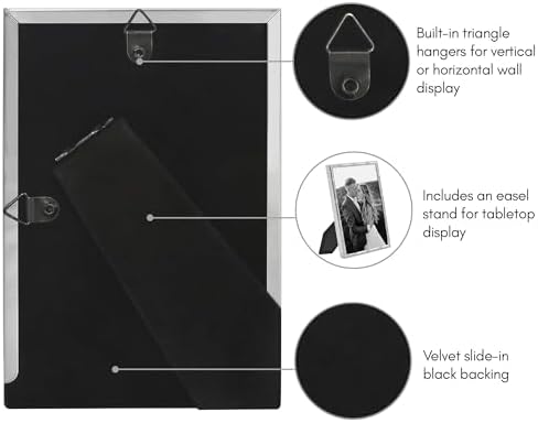 Americanflat 4x6 Bamboo Picture Frame - Metal - Silver - Image 5