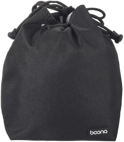 PATIKIL Soft Drawstring Lens Case, Lens Pouch Bag with Cotton Pad 5.91" x 3.94" Thick Fleece Cloth Camera Lens Bag for SLR Lens Water Cups, Black by PATIKIL