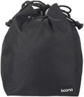 PATIKIL Soft Drawstring Lens Case, Lens Pouch Bag with Cotton Pad 5.91" x 3.94" Thick Fleece Cloth Camera Lens Bag for SLR Lens Water Cups, Black by PATIKIL