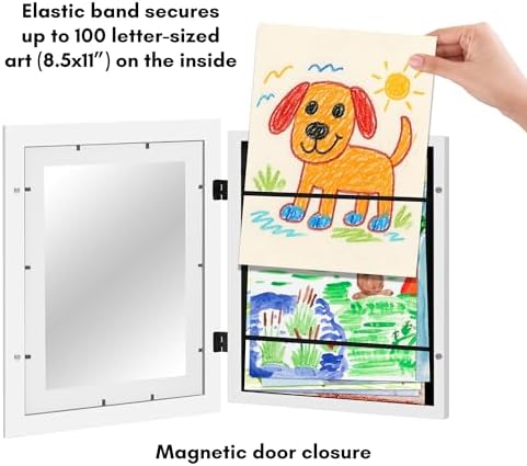 Americanflat 8.5x11 Changeable Kids Art Frame 2-Pack - White - Image 5