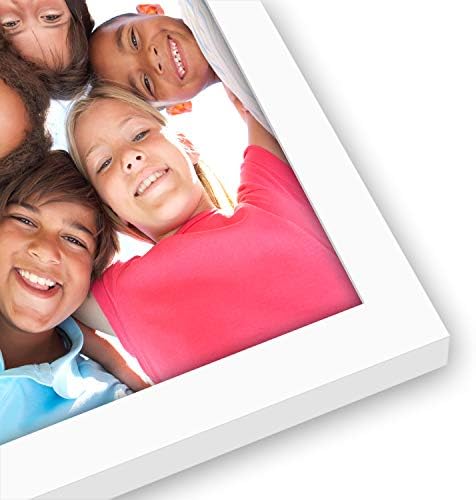 Americanflat Hinged 8x10 Picture Frame with Shatter-Resistant Glass - Double Picture Frames with Engineered Wood - Signature Collection - Photo Frame for Tabletop Display - White - Image 6