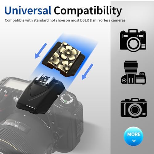 Metal Camera Hot Shoe Cover for DSLR/SLR-Cherry Blossom Bronze - Image 2