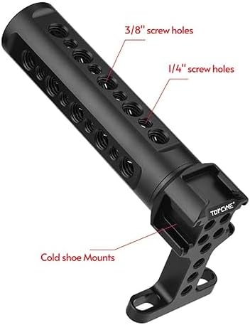 Handgrip TopHandle with Cold Shoe Mount 1/4"-20 and 3/8"-16 Threaded Holes for Camera Rigs - Image 3