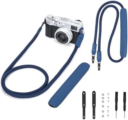 45.3''/115CM Rope Camera Neck Strap with Shoulder Pad for Mirrorless Camera by JJC