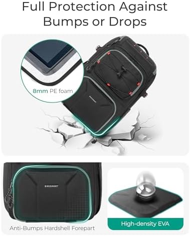 BAGSMART Camera Bag for Photographers Professional Fits up to 15.6" Laptop - Image 4
