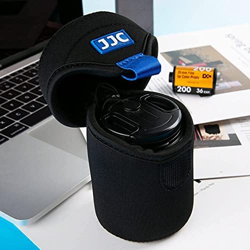 Anti-shock Neoprene Mirrorless Camera Lens Case Bag Case for Canon RF 16mm 35mm Fuji XF 23mm F1.4 56mm F1.2 Sony FE 50mm F1.8 F2.8 28-70mm E 10-18mm 18-135mm and other Lens below 3.07" X 3.07"(D x L) - Image 2