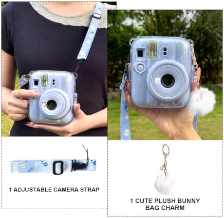 Clear Case for Fujifilm Instax Mini 13 Instant Camera, Clear Blue - Image 7