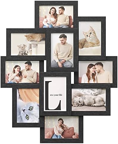 SONGMICS Collage Picture Frames for Wall Decor, 10-Pack 4 x 6, Glass Front by Unknown