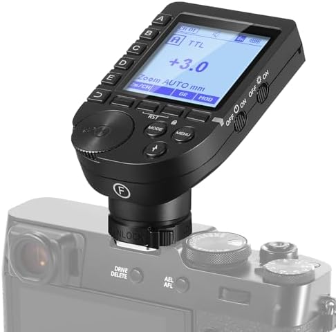 NEEWER Upgraded QPRO-F TTL Wireless Flash Trigger Compatible with Fujifilm 1/8000s HSS Slanted Large Screen 5 Group 9 Customizable Functions for Q4 Q3 Z2 Z1 Z760 NW760 S101-300W PRO/400W PRO by Neewer