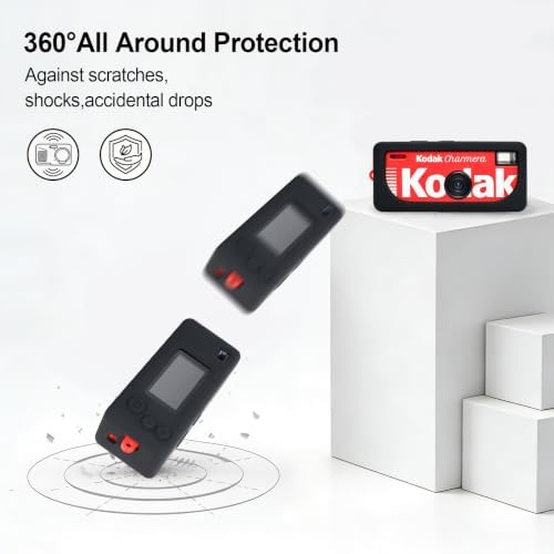 BOVKE Soft Silicone Case for KODAK CHARMERA Keychain Digital Camera, Black - Image 5