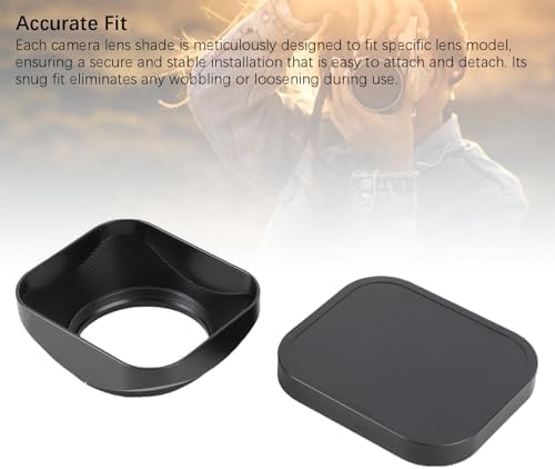 GOWENIC Camera Lens Hood Aluminium Alloy, Square Lens Hood Shade (58mm) - Image 3