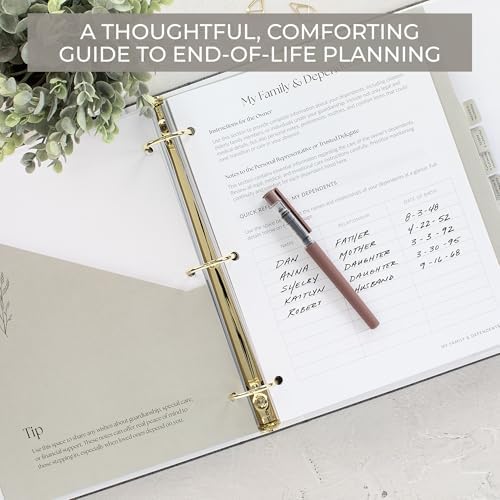 Thoughtful End-of-Life Planner Binder - Organizer for Final Wishes & Estate - Image 3