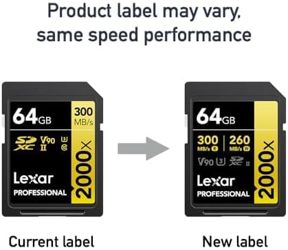 Lexar 64GB 2000x SD Memory Card, 300MB/s Read, 8K, V90, U3, UHS-II - Image 5