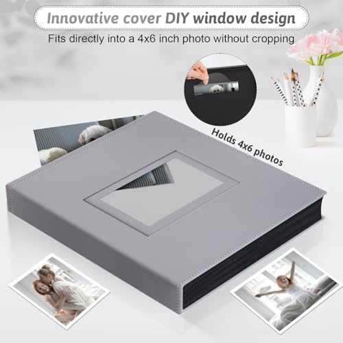 Popotop 4x6 Photo Album Holds 300 Pictures, Vegan Leather Hardcover - Image 2
