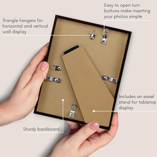 Americanflat 6x8 Picture Frame - Matted to 3x5 - Slim Molding - Black - Image 5