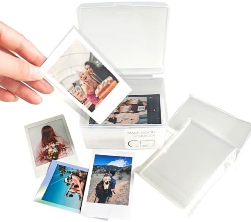 Kpop Photocard Sleeves with Storage Box, 100pcs 2x3 Mini Photo Holder by Unknown