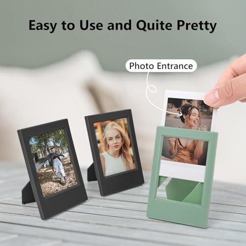 2x3 Photo Frames for Instax Mini EVO 13 12 Liplay SE Link 3 Camera Film, 3-inch Small Picture Frame for Mini 11 40 41 90 99 7+ Photo with Clear Protective Film (8-Packs Balck&Green) - Image 6