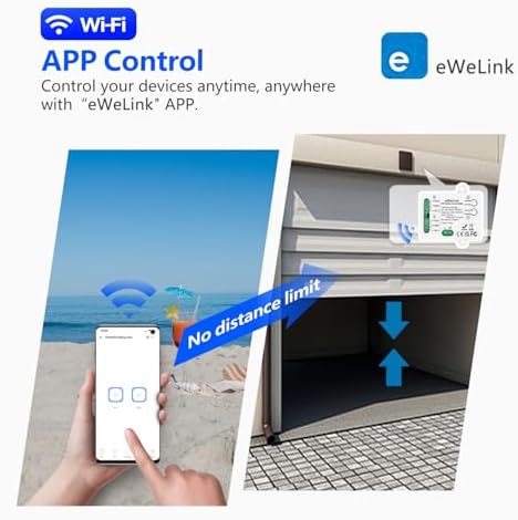 DieseRC 2 Channels WiFi Smart Switch, AC 90V-250V 220V Passive Output Relay Module Ewelink APP WiFi Control Compatible with Alexa/Google Home, Inching/Self-Locking Switch - Image 4