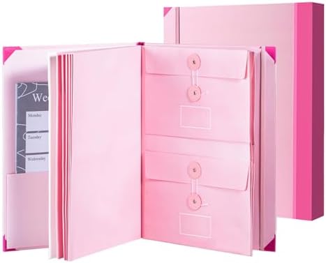 The Life Book Document Organizer - Binder for Important Documents with Labels, in Case i Die Binder, Accordion Expanding File Folder for Important Papers/Passports/Birth Certificates (Pink) by Unknown