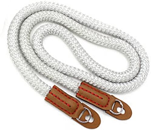 DOROM Vintage Handmade Cotton Leather Rope Camera Neck Strap for Micro Single and DSLR Camera Long Silver - Image 4