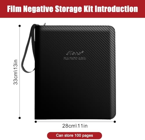 eTone Film Negative Storage Box Acid Free Archival Film Bag Album Protector 3 Ring Film Negative Sleeves Binder for 135 35mm 120 4x5 8x10 Negative Sleeves - Image 3