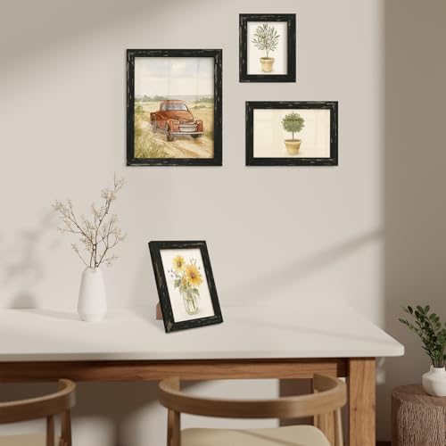 puthiac 4x6 Rustic Farmhouse Picture Frame, Swamp Black, 1 Pack - Image 7