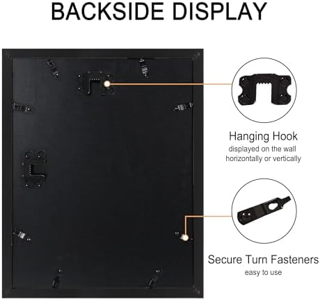 11x14 Picture Frame Set of 4 with Real Glass, Wall Mount - Image 6