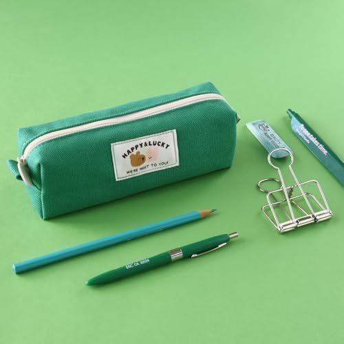 Monolike Happy and Lucky Block Pencil Case, Green - Pen Pouch, Portable Pencil Bag, Office Pouch case - Image 3