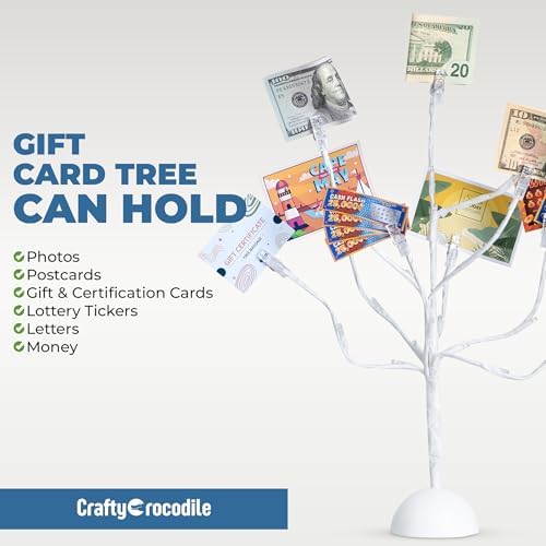 LED Gift Card Tree Holder to Hold Gift Cards, Lottery Tickets, Money - Image 3