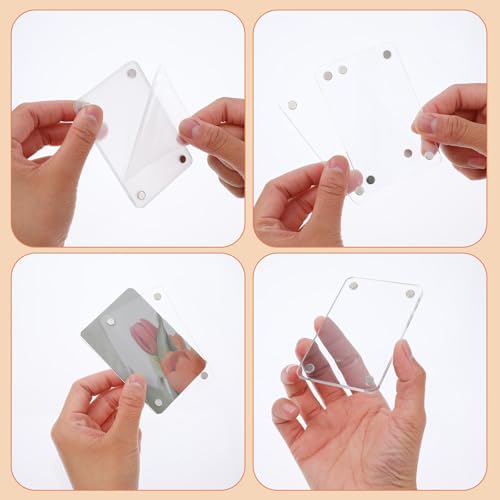 20 Pack Acrylic Fridge Magnetic Frame, Double Sided Clear Frameless Refrigerator Magnet Photo Picture Frame for Fujifilm Instax Mini, 2.36 x 3.54 Inch - Image 3