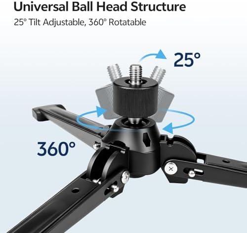 TONYBOO Monopod Tripod Base, Heavy Duty Aluminum Monopod Support Feet with 3/8-Inch Screw, Foldable Desktop Mini Tripod Stand for DSLR Camera, Stabilizer, Camcorder, Outdoor Photography-TM-5 - Image 5