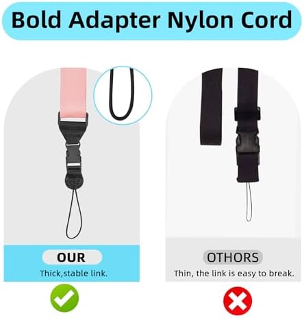 Adjustable Pink Camera Strap, iPad Strap Nylon Neck Lanyard - Image 3