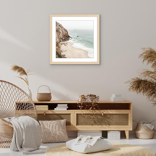 Americanflat 24x24 Poster Frame - Matted to 20x20 - Natural Oak - Image 6